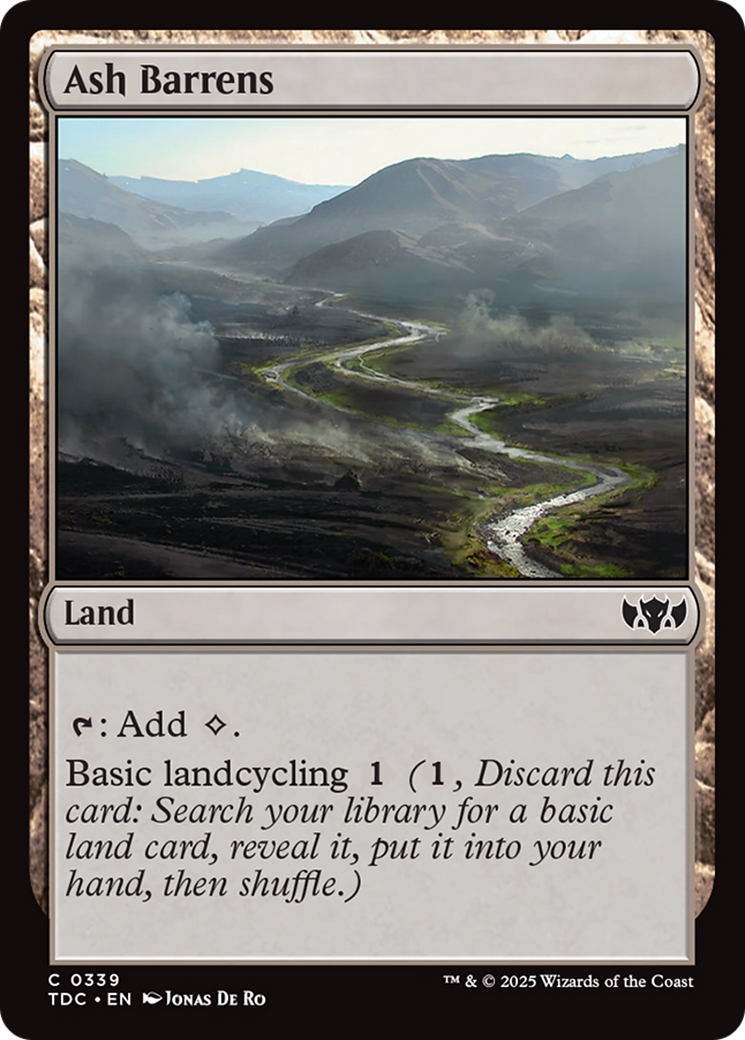 Image of Ash Barrens (TDC-339) - Commander: Tarkir: Dragonstorm