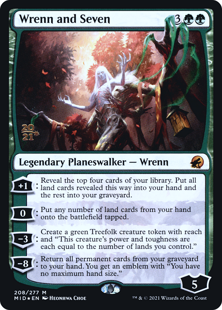 Image of Wrenn and Seven (PRE-208) - Innistrad: Midnight Hunt Promos Foil