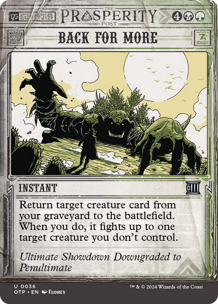 Image of Back for More (OTP-036) - Breaking News: (Showcase) (Borderless)