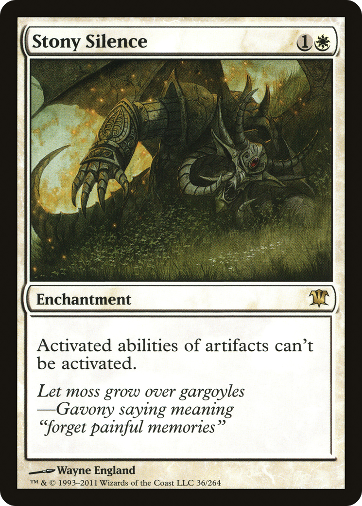 Image of Stony Silence (ISD-036) - Innistrad Foil