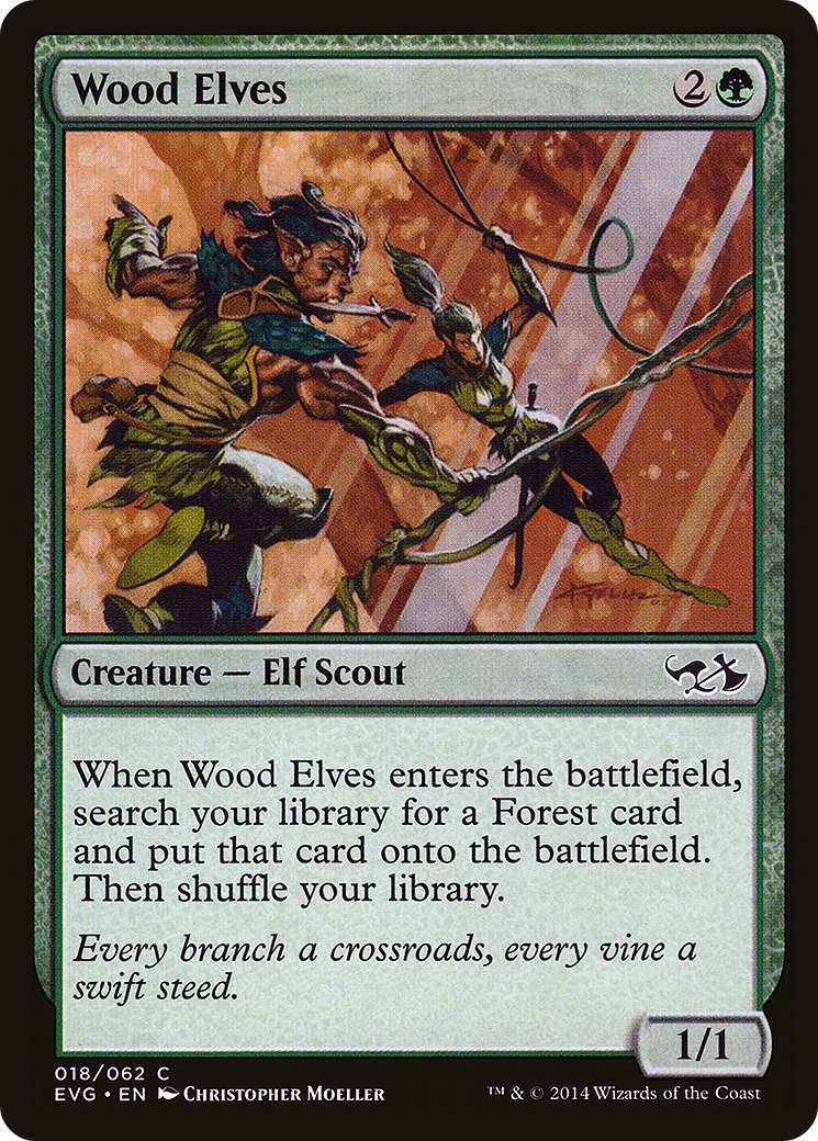 Image of Wood Elves (DD3-) - Duel Decks Anthology: Elves vs. Goblins Foil