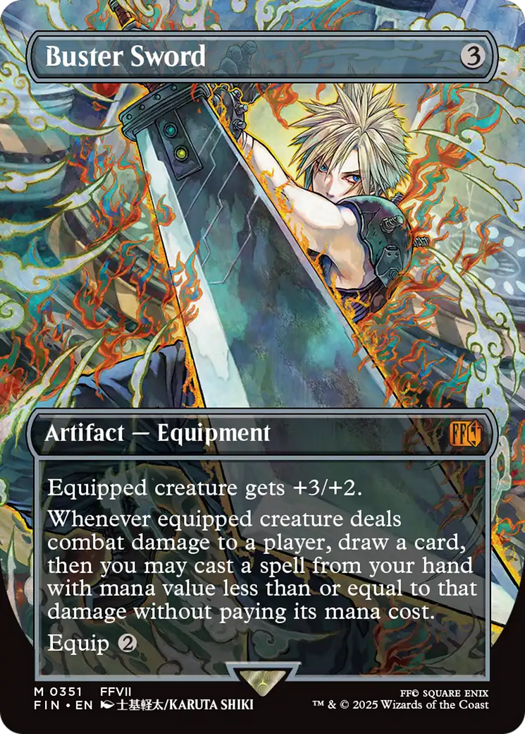 Image of Buster Sword (Borderless) (FIN-351) - FINAL FANTASY (Borderless) Foil