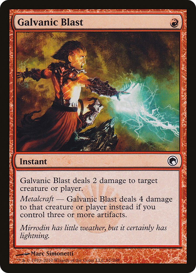 Image of Galvanic Blast (SOM-091) - Scars of Mirrodin