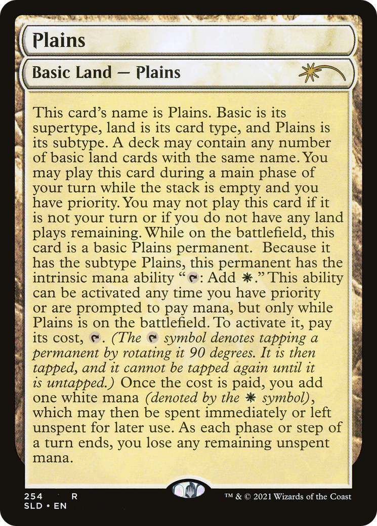 Image of Plains (254) (Full-Text Lands) (SLD-254) - Secret Lair Drop Foil