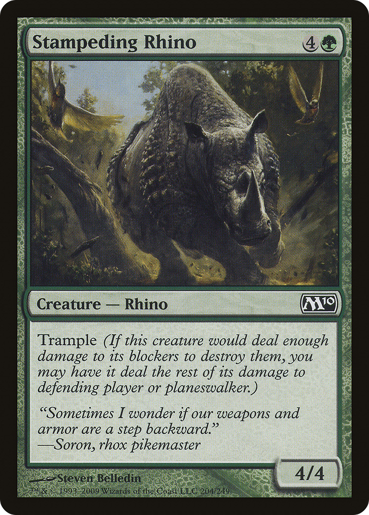 Image of Stampeding Rhino (M10-204) - Magic 2010 Foil