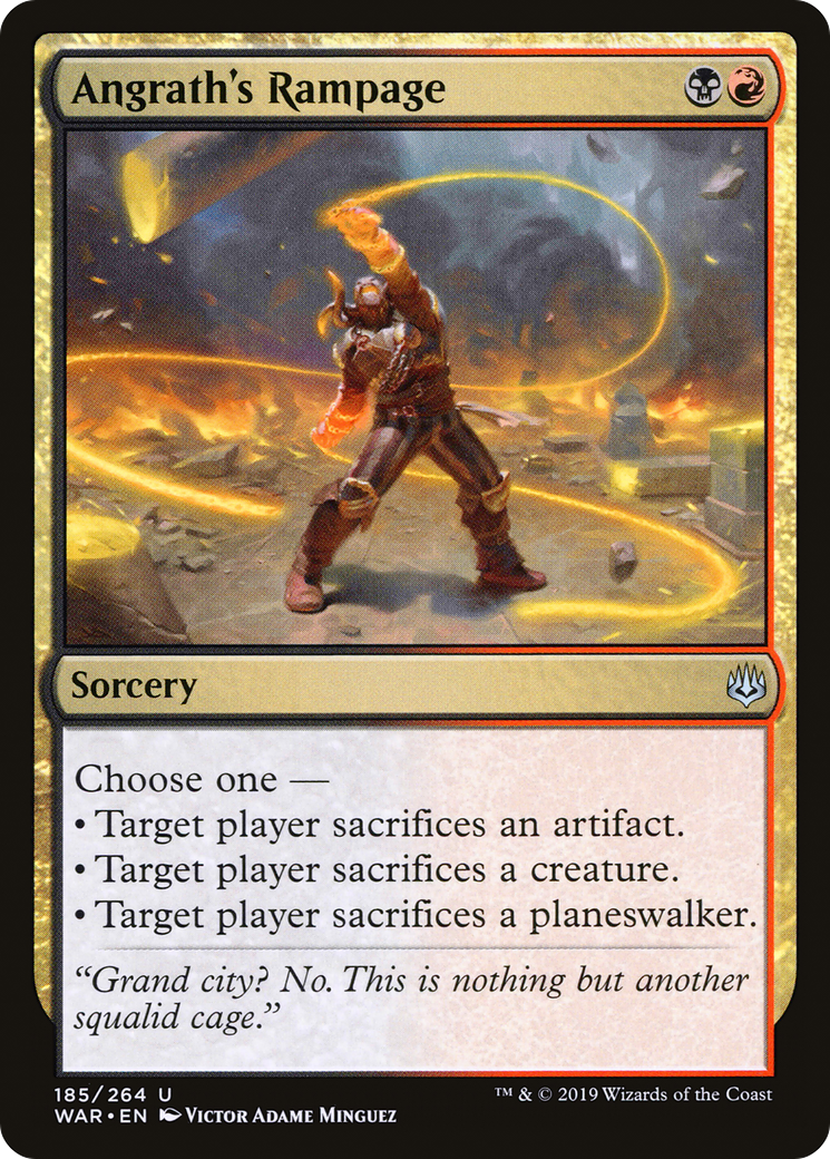 Image of Angrath's Rampage (WAR-185) - War of the Spark Foil