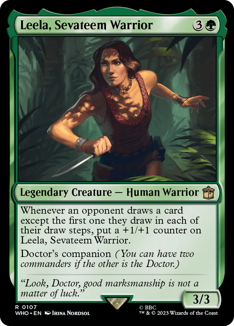 Image of Leela, Sevateem Warrior (WHO-107) - Doctor Who Foil