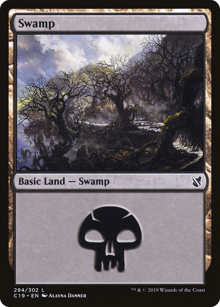 Image of Swamp (294) (C19-294) - Commander 2019