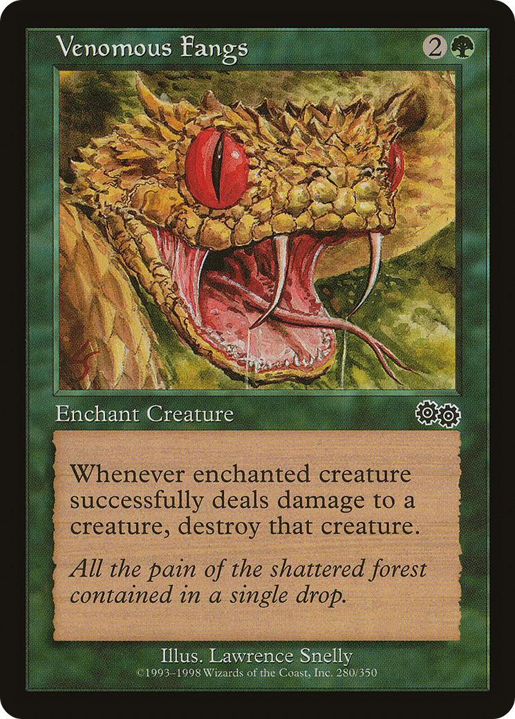 Image of Venomous Fangs (USG-280) - Urza's Saga