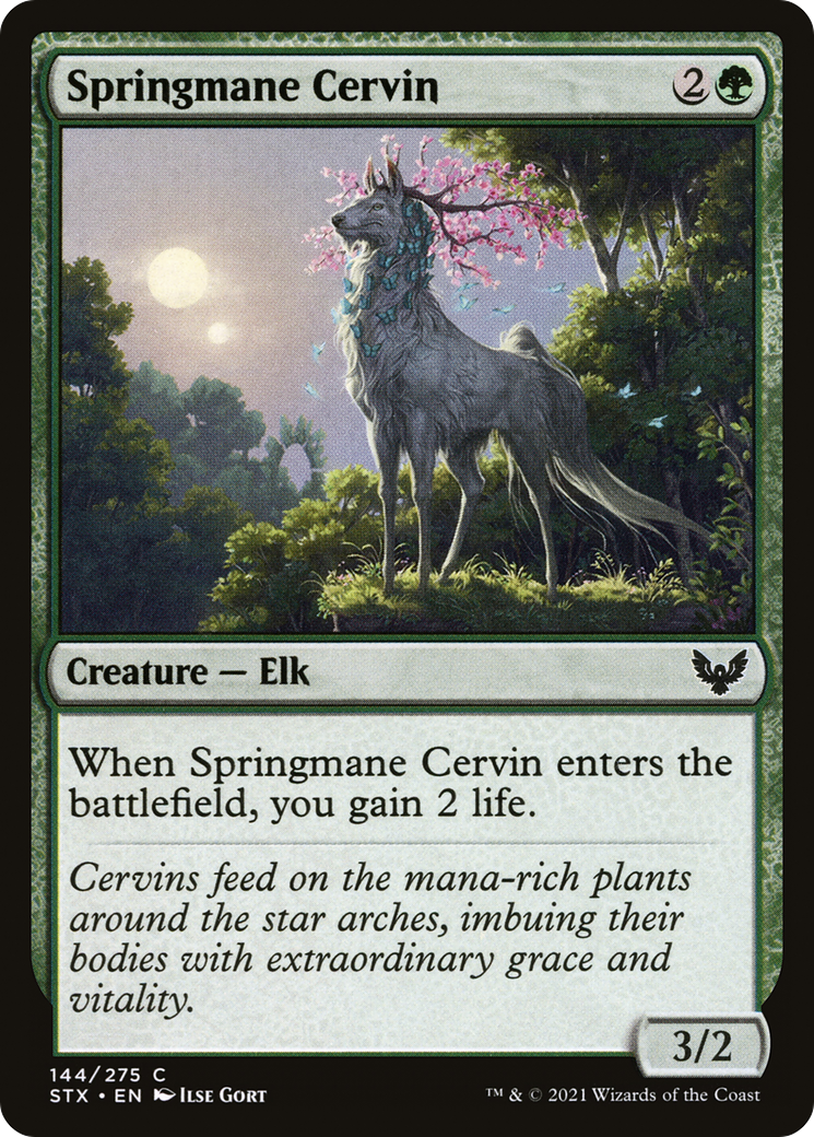 Image of Springmane Cervin (STX-144) - Strixhaven: School of Mages Foil