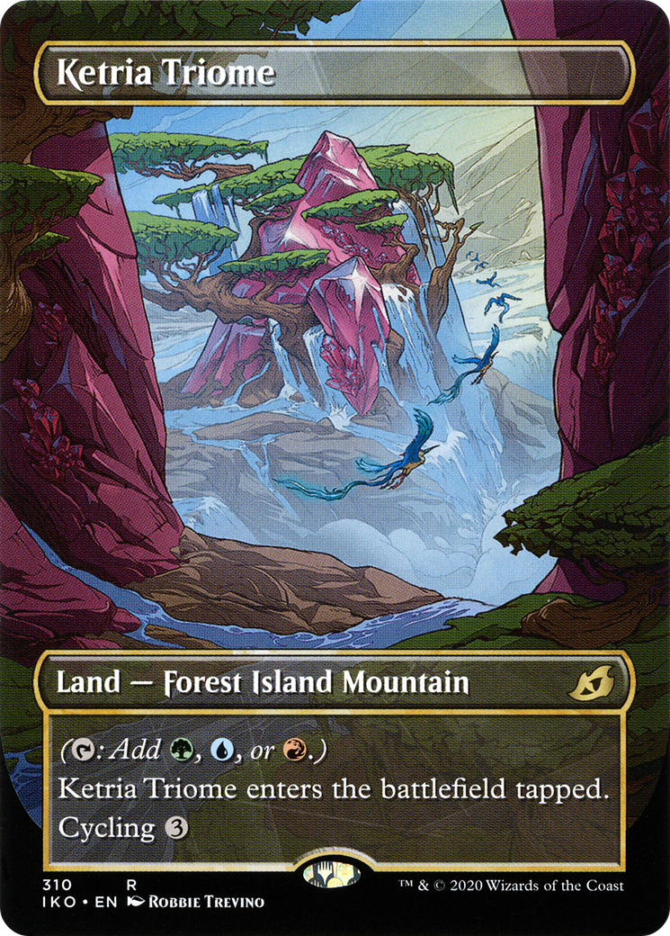 Image of Ketria Triome (Showcase) (IKO-310) - Ikoria: Lair of Behemoths: (Showcase) (Borderless) Foil