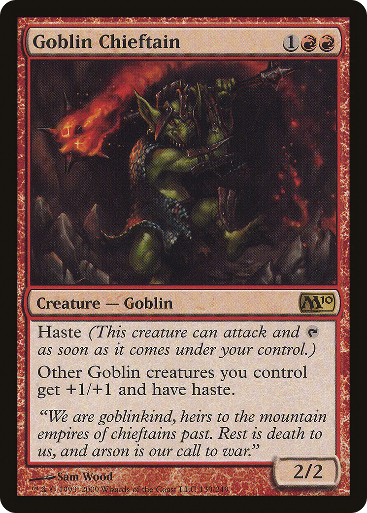 Image of Goblin Chieftain (M10-139) - Magic 2010