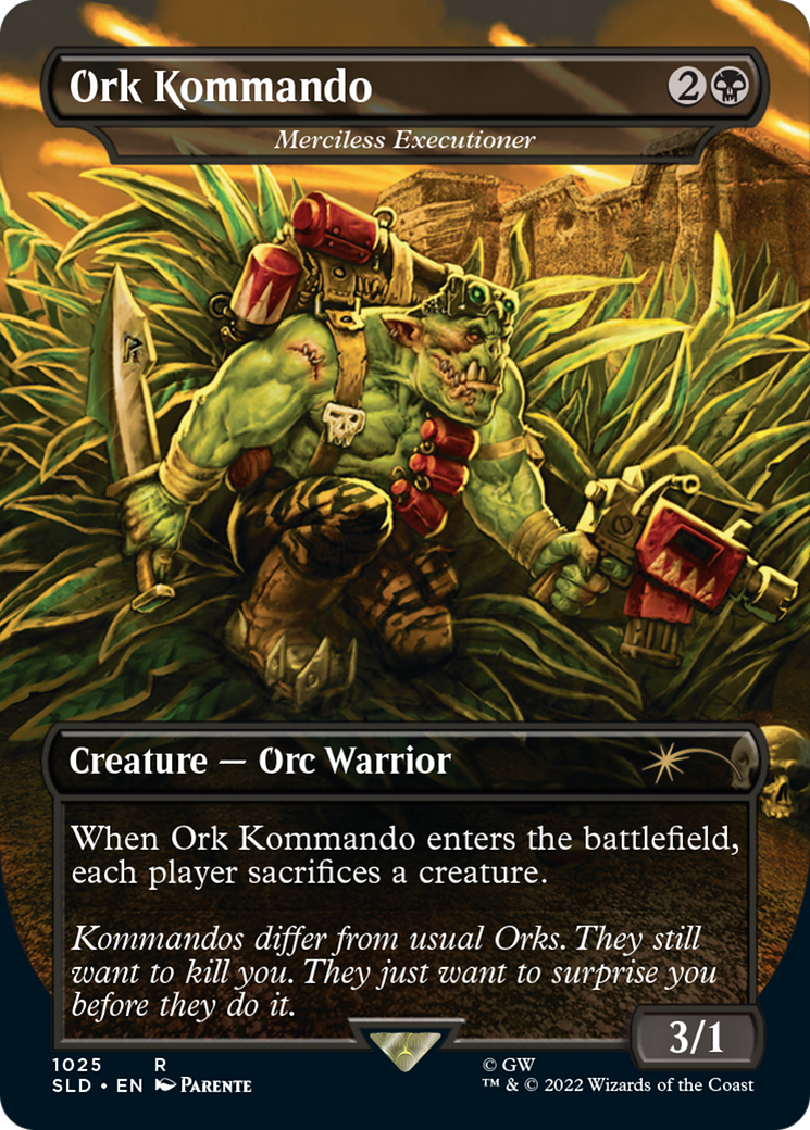 Image of Ork Kommando - Merciless Executioner (Borderless) (SLD-1025) - Secret Lair Drop / Ork Kommando (Borderless)