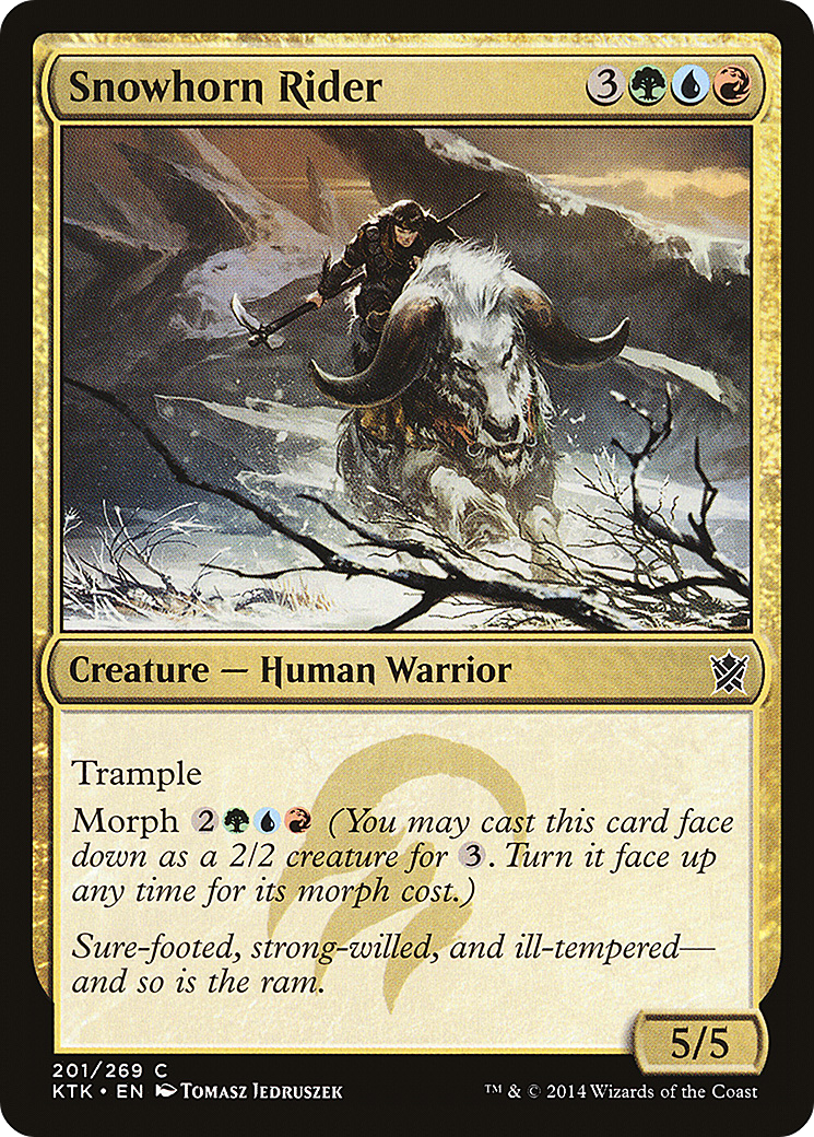 Image of Snowhorn Rider (KTK-201) - Khans of Tarkir Foil