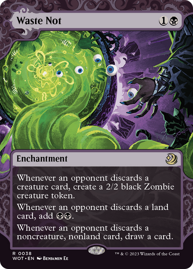 Image of Waste Not (WOT-038) - Wilds of Eldraine: Enchanting Tales: (Showcase) (Borderless) Foil