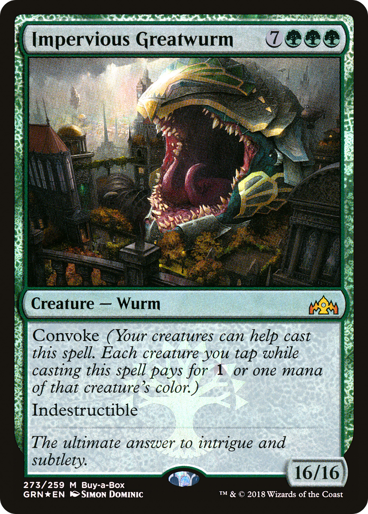 Image of Impervious Greatwurm (BABP-273) - Guilds of Ravnica Foil