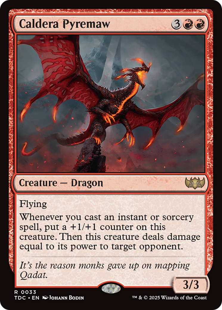 Image of Caldera Pyremaw (TDC-033) - Commander: Tarkir: Dragonstorm