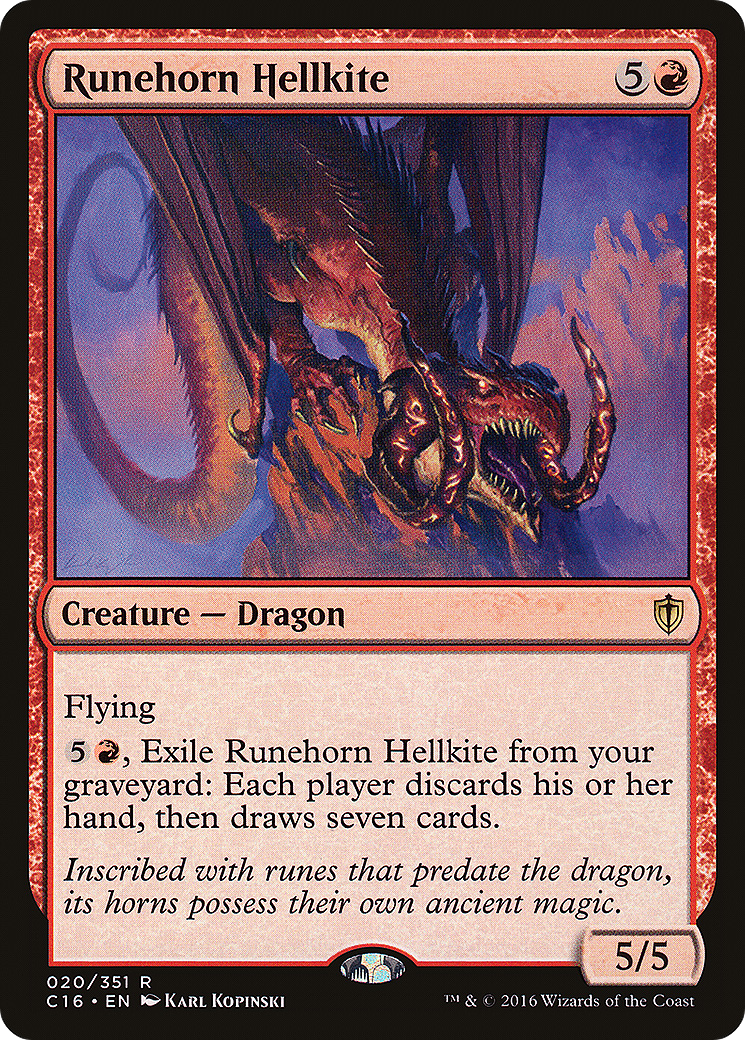 Image of Runehorn Hellkite (C16-020) - Commander 2016