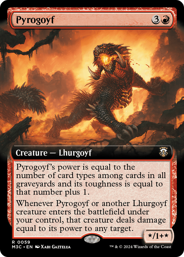 Image of Pyrogoyf (Extended Art) (M3C-059) - Modern Horizons 3 Commander: (Extended Art)