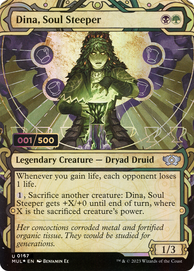 Image of Dina, Soul Steeper (Serial Numbered) (MUL-167) - Multiverse Legends: (Showcase) (Borderless) Foil