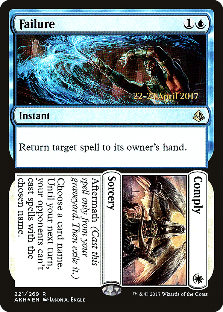 Image of Failure // Comply (PRE-221) - Amonkhet Promos Foil