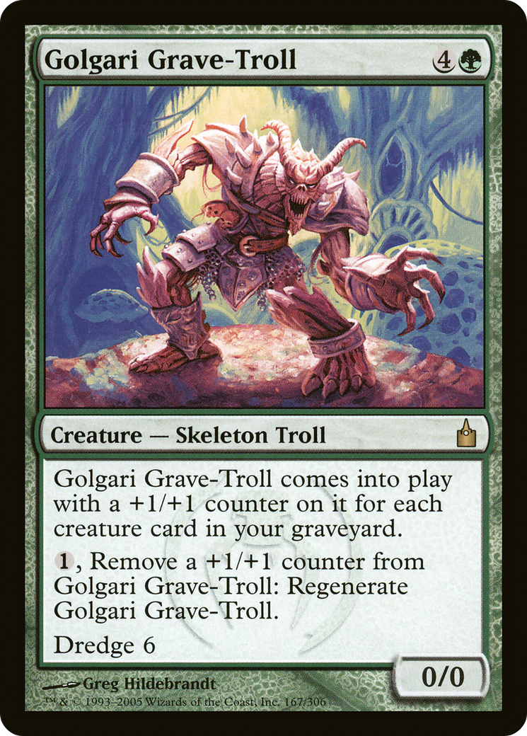 Image of Golgari Grave-Troll (RAV-167) - Ravnica: City of Guilds Foil