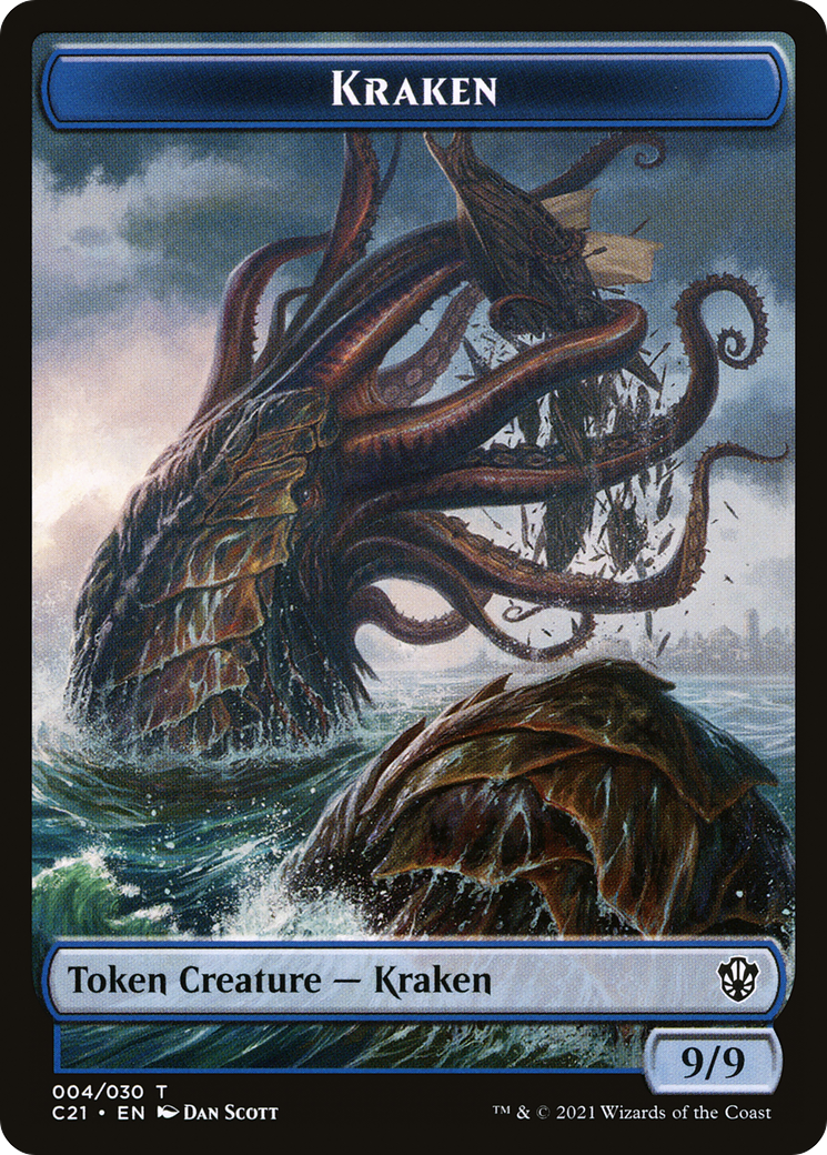 Image of Kraken (TC21-004) - Commander 2021 Tokens
