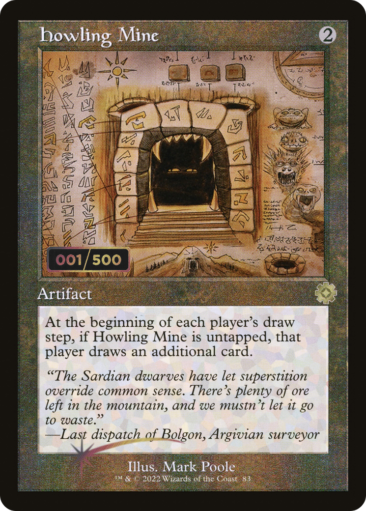 Image of Howling Mine (Schematic) (Serial Numbered) (BRR-083) - The Brothers' War Retro Artifacts Foil