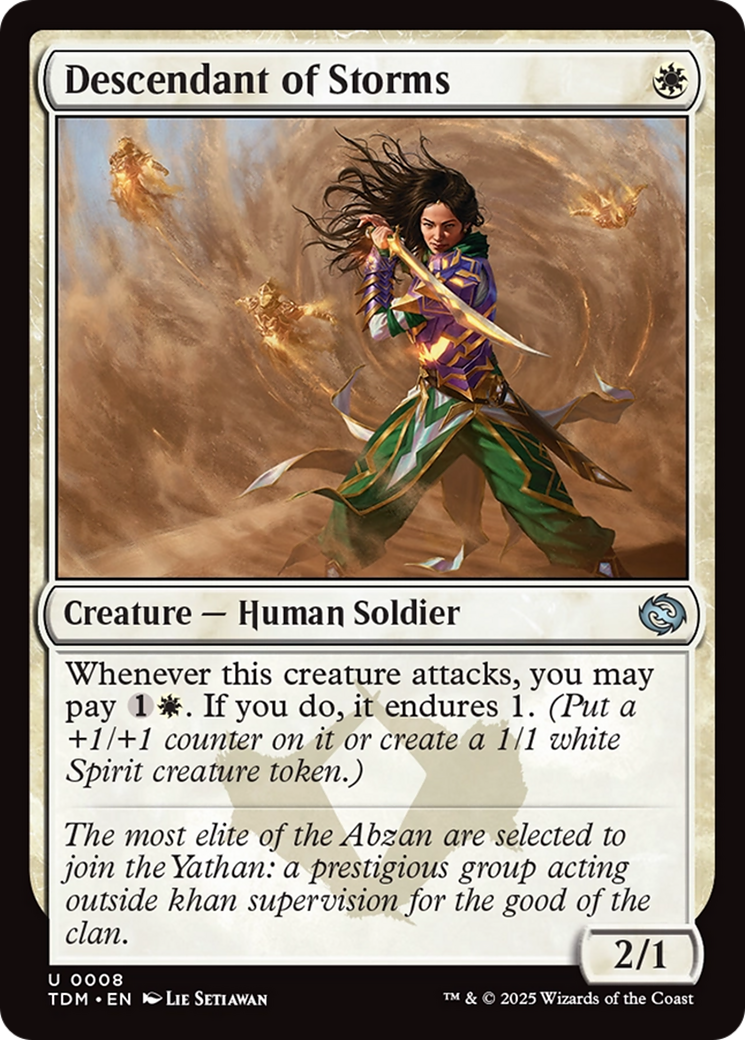 Image of Descendant of Storms (TDM-008) - Tarkir: Dragonstorm Foil