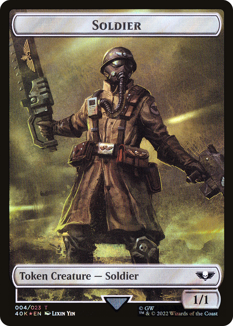 Image of Soldier (T40K-04★) - Warhammer 40,000 Tokens Foil