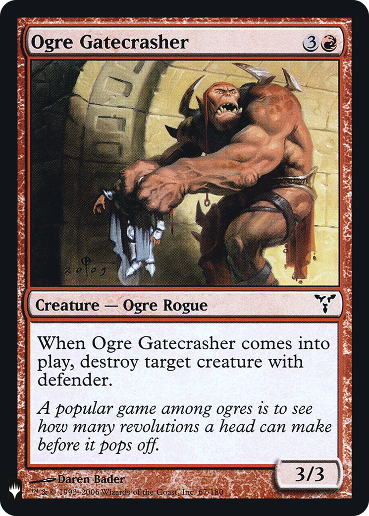 Image of Ogre Gatecrasher (LIST-DIS-67) - The List Foil