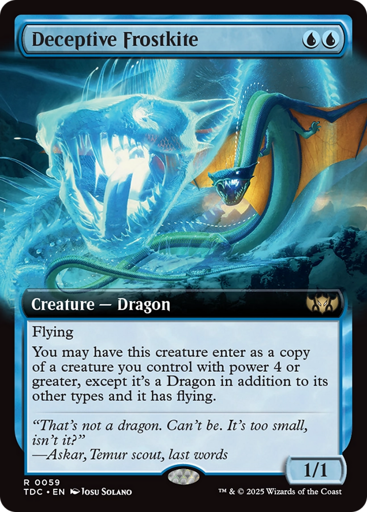 Image of Deceptive Frostkite (Extended Art) (TDC-059) - Commander: Tarkir: Dragonstorm: (Extended Art)