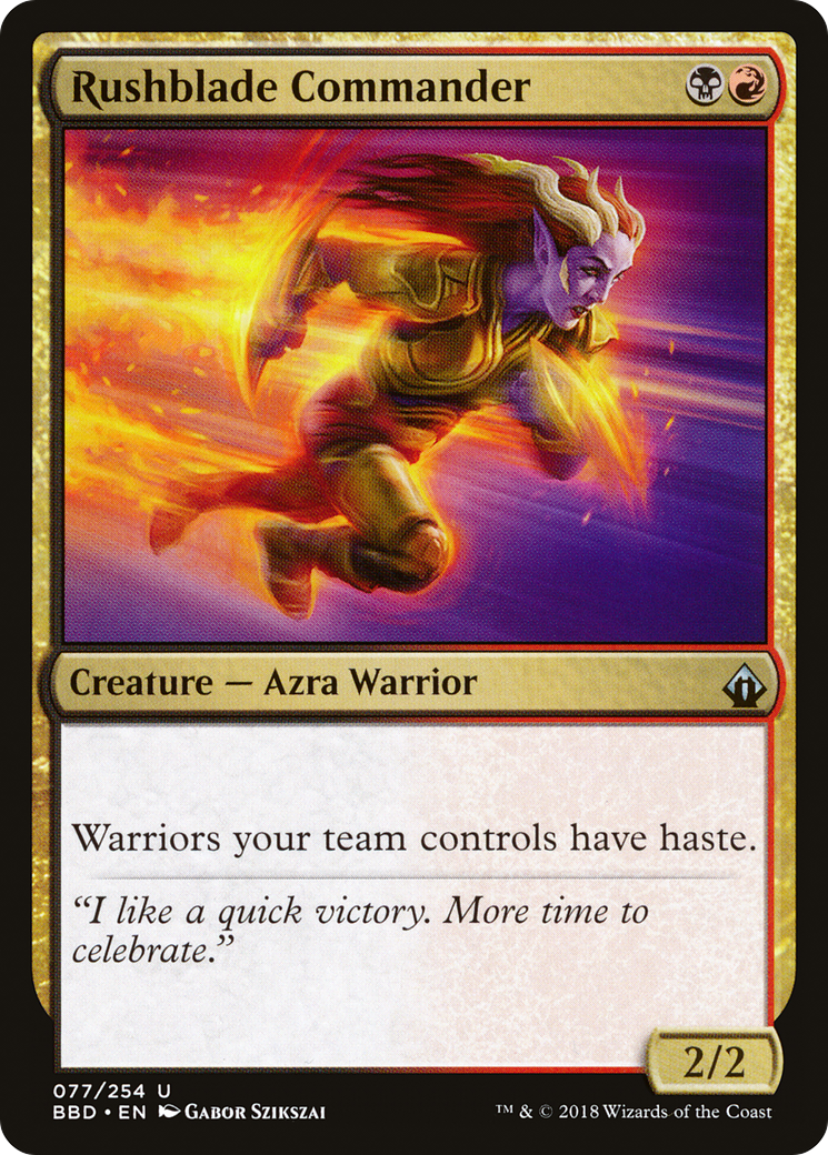 Image of Rushblade Commander (BBD-077) - Battlebond Foil