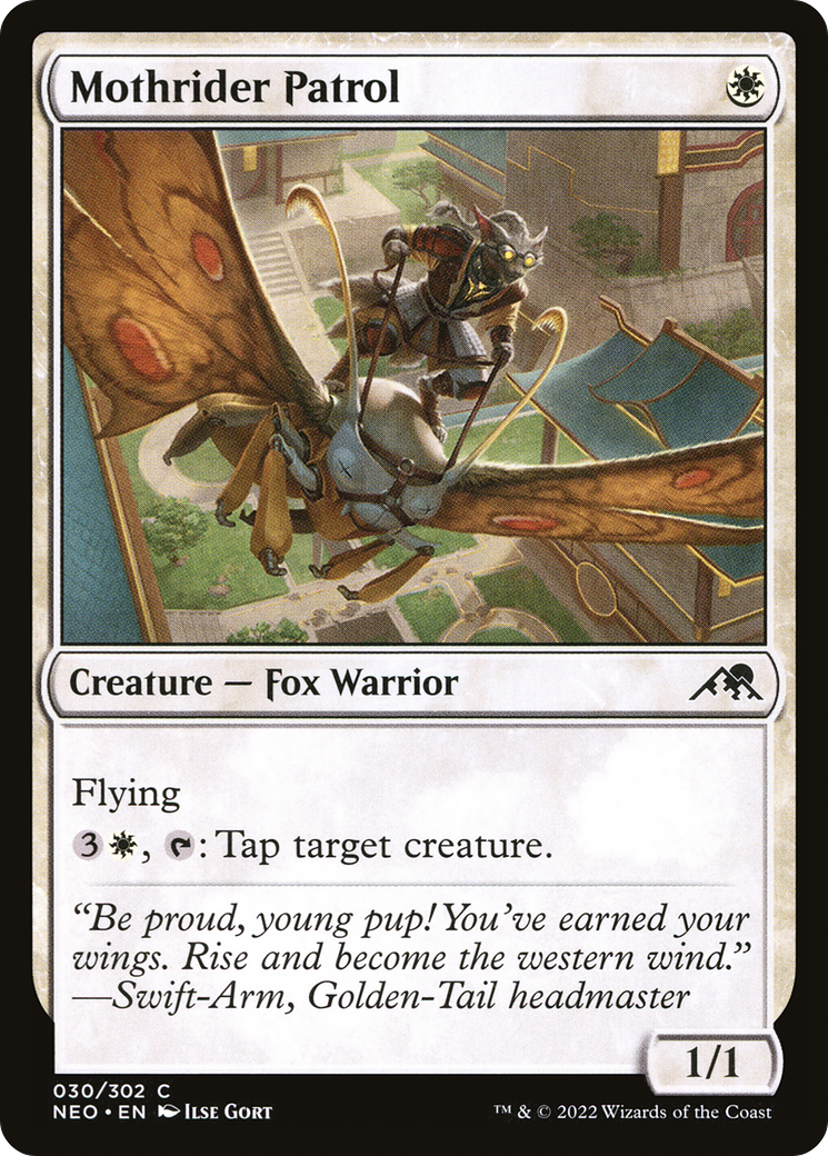 Image of Mothrider Patrol (NEO-030) - Kamigawa: Neon Dynasty Foil