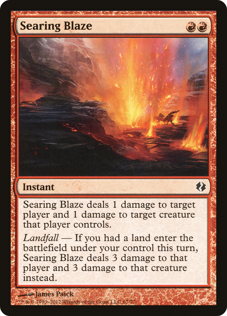 Image of Searing Blaze (DDI-067) - Duel Decks: Venser vs. Koth
