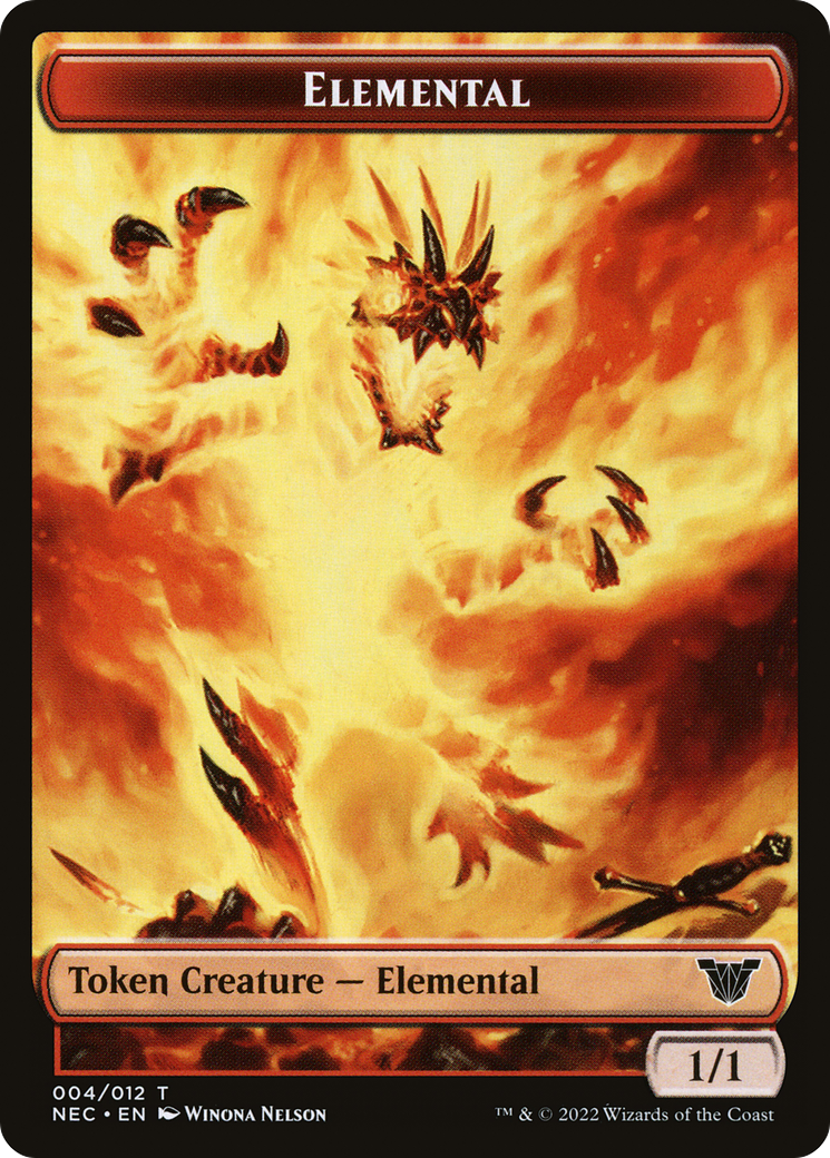 Image of Elemental (TNEC-004) - Neon Dynasty Commander Tokens