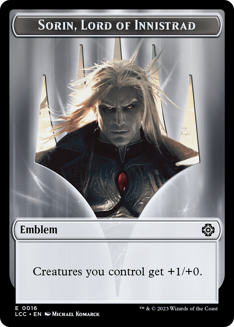 Image of Sorin, Lord of Innistrad Emblem (TLCC-016) - The Lost Caverns of Ixalan Commander Tokens Foil