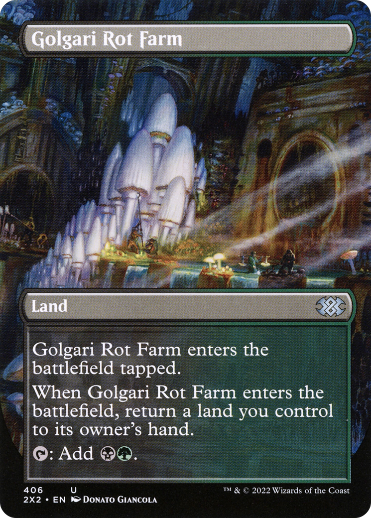 Image of Golgari Rot Farm (Borderless) (2X2-406) - Double Masters 2022 (Borderless)