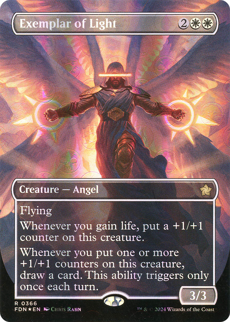 Image of Exemplar of Light (Borderless) (Mana Foil) (FDN-366) - Foundations (Borderless) Foil