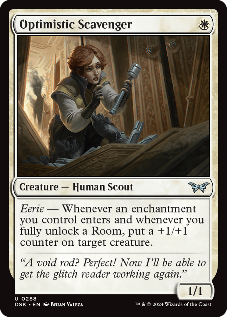 Image of Optimistic Scavenger (0288) (DSK-288) - Duskmourn: House of Horror Foil