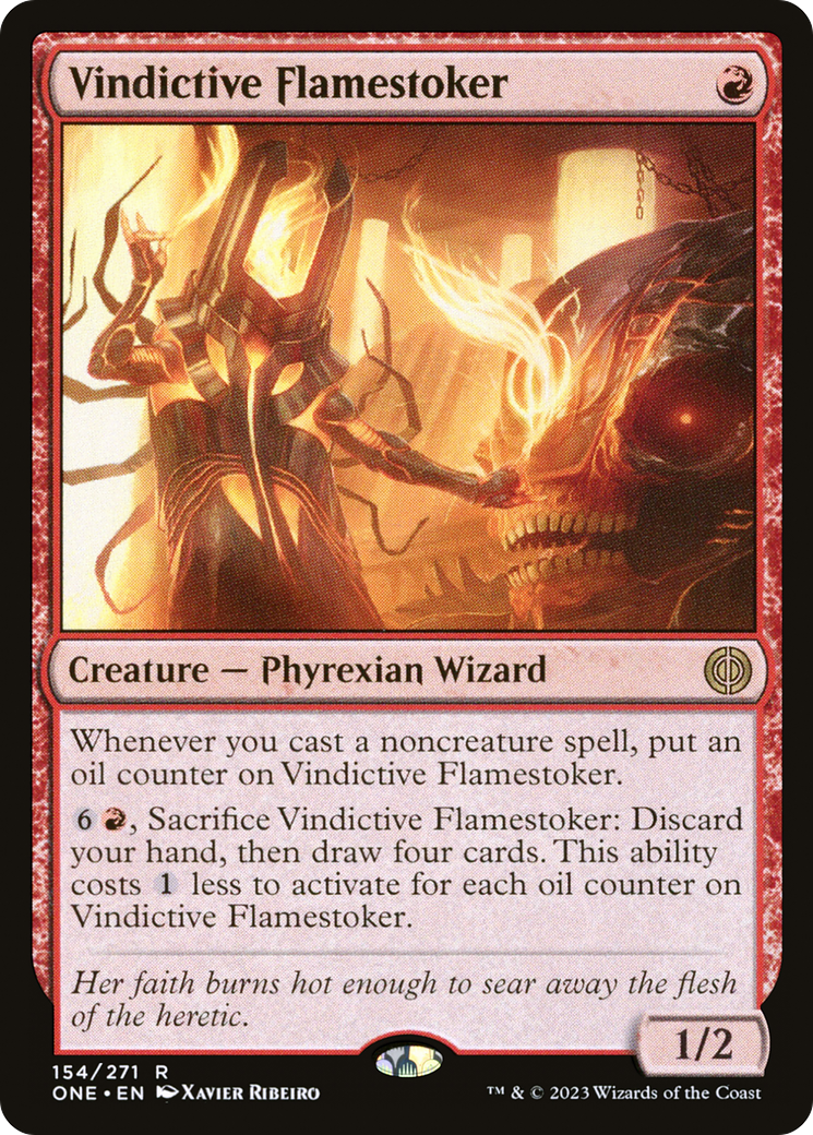 Image of Vindictive Flamestoker (ONE-154) - Phyrexia: All Will Be One