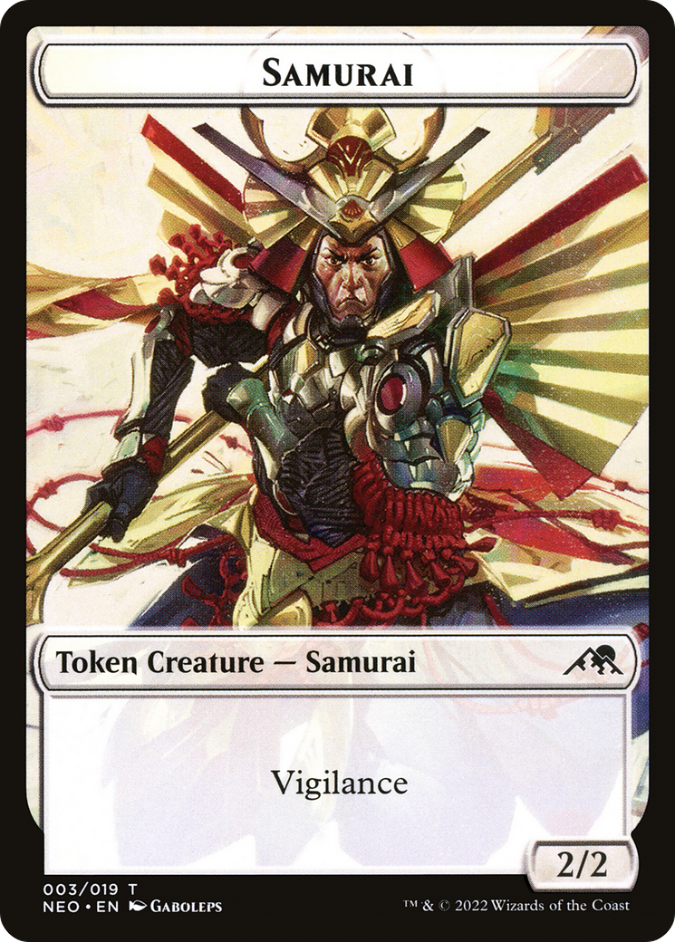 Image of Samurai Token (NEO-003) - Kamigawa: Neon Dynasty Tokens