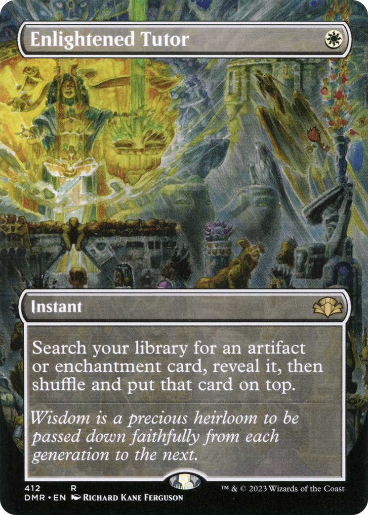 Image of Enlightened Tutor (Borderless) (DMR-412) - Dominaria Remastered (Borderless) Foil