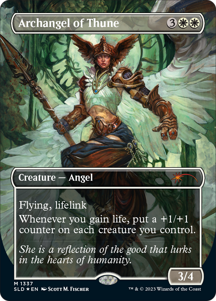 Image of Archangel of Thune (SLD-1337) - Secret Lair Drop (Borderless) Foil