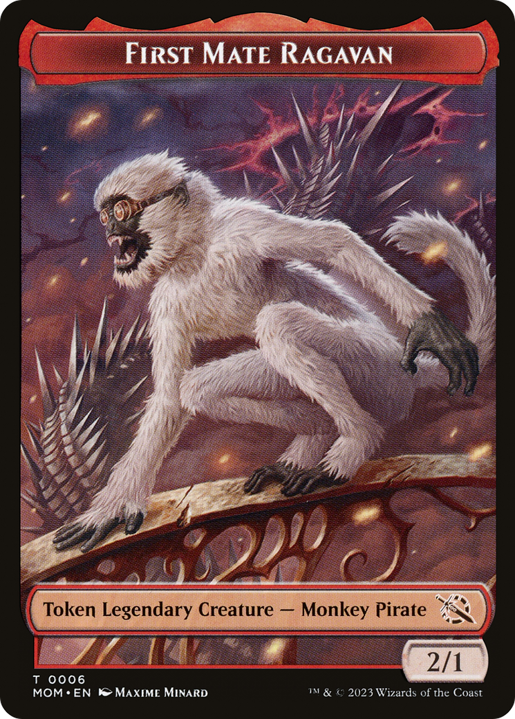 Image of First Mate Ragavan (TMOM-006) - March of the Machine Tokens