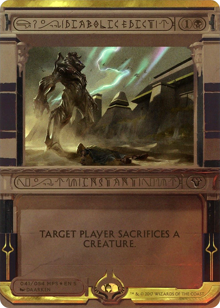 Image of Diabolic Edict (MPS2-041) - Amonkhet Invocations (Borderless) Foil