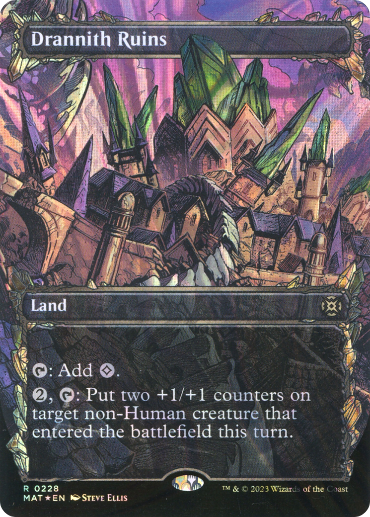 Image of Drannith Ruins (Halo Foil) (MAT-228) - March of the Machine: The Aftermath: (Showcase) (Borderless) Foil