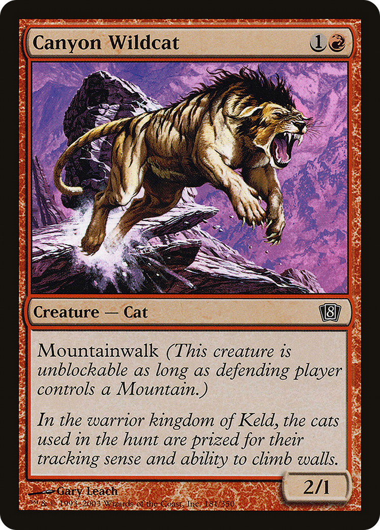 Image of Canyon Wildcat (8ED-181) - 8th Edition Foil