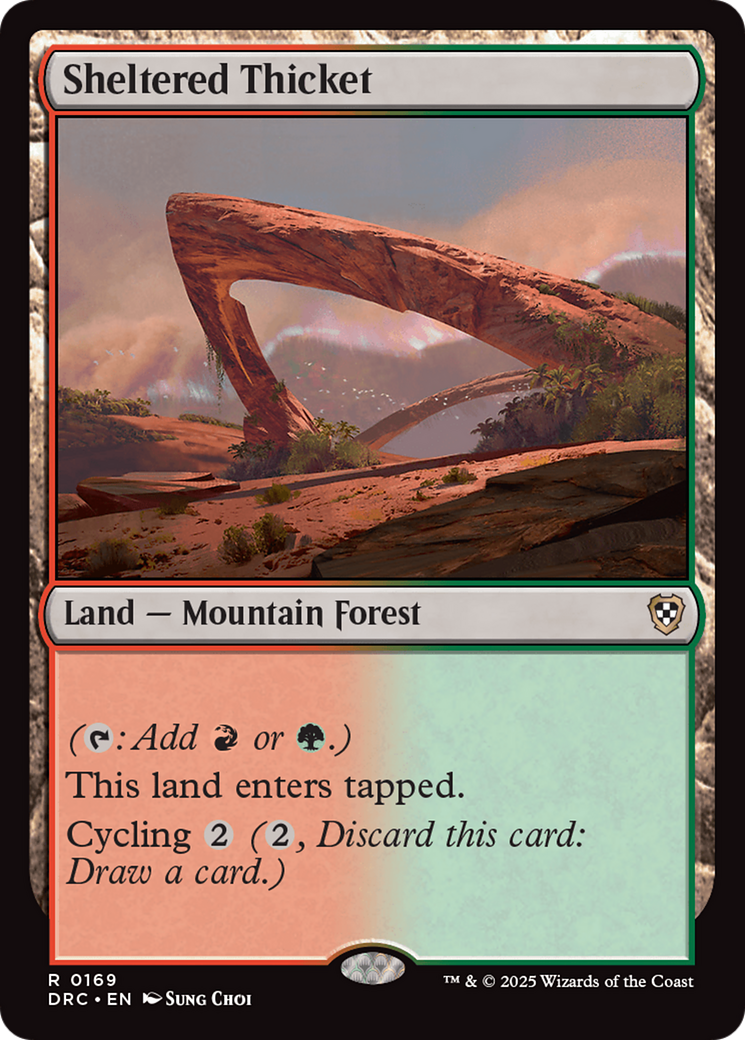 Image of Sheltered Thicket (DRC-169) - Commander: Aetherdrift