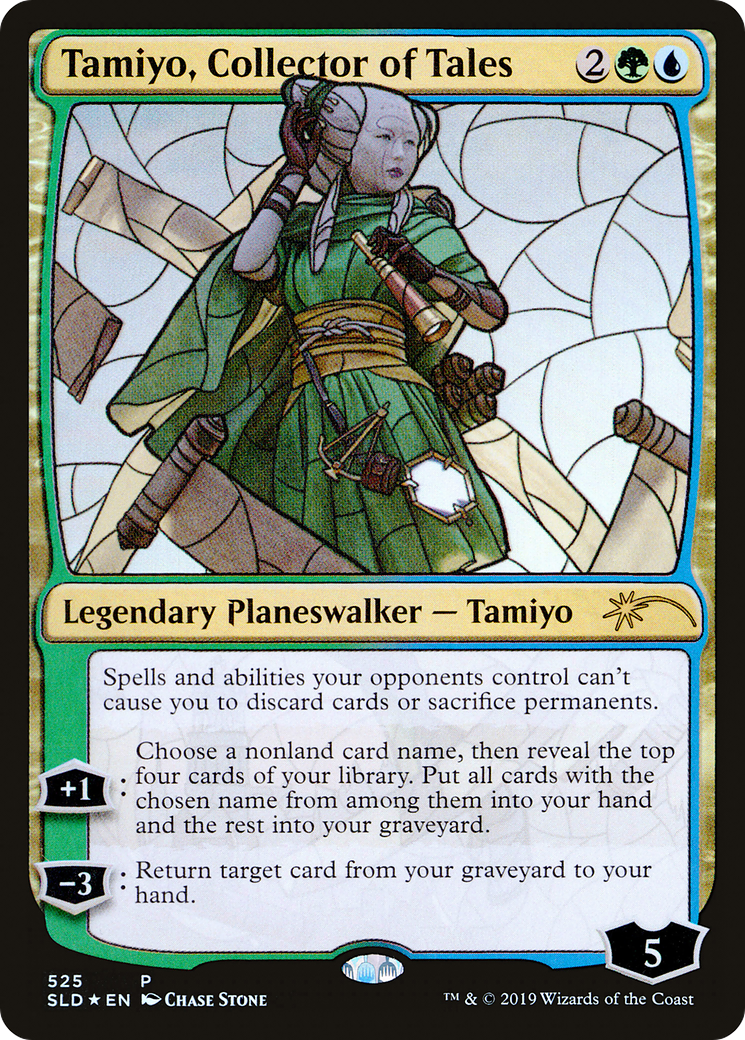 Image of Tamiyo, Collector of Tales (Stained Glass) (SLD-525) - Secret Lair Drop Foil